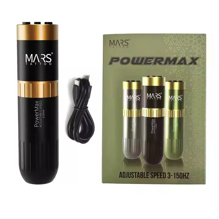 Black Wireless Rotary Tattoo Cartridge Pen