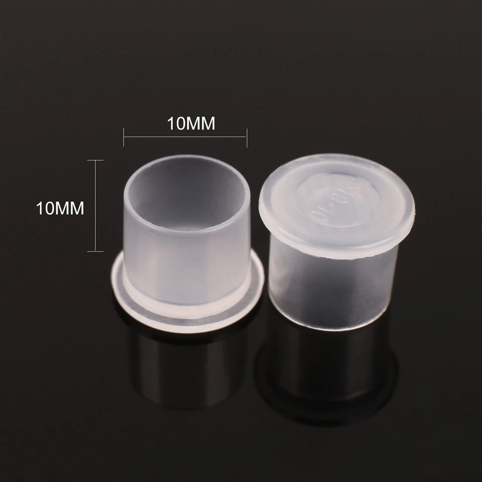 Disponibel bærbar plasttatoveringsblekk kopp med fortykket base - tilgjengelig i forskjellige modeller, egnet for skjønnhet og personlig pleie.