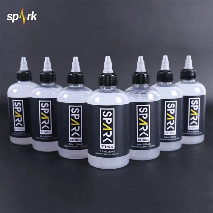 SAPRK 8 FL OZ (250 ml) Profesjonell rask tørr ikke - Fading glatt tatovering Stencil Gel for tatoveringsartister