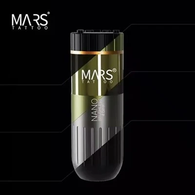 Mars Short Battery Professional Wireless Tattoo Machine Pen med engangspatron nåler for kroppskunst