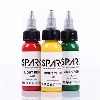 Spark Organic 1oz (30 ml) Hudvennlig Vibrant Tatovery Supply Ink Permanent Makeup Pigment Tattoo Ink