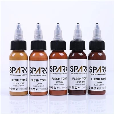 Spark Tattoo Ink Professional 1 Oz Skin Tone Tattooing Inks For Color Portrait Flesh Skin Tone Color Tattoo Kit