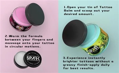 Spark premium behagelig trygg hudhelingsbeskyttelse tatovering etterverns salve for tatovering