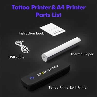 Trådløs Bluetooth midlertidig tatoveringsoverføringsmaskinenstencil Type