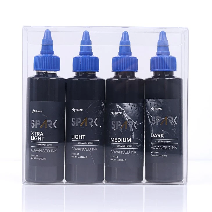Spark Nyeste 4oz*4 Grå vask Sett vanntett midlertidig tatoveringsblekk