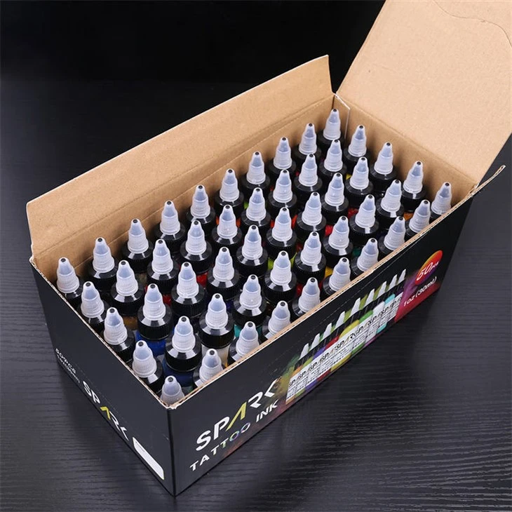 50 fargesett Premium Spark Tattoo Ink Tatovering Supply Tatoveringsblekksett