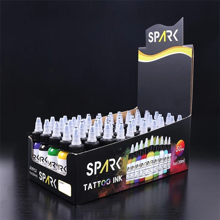 50 fargesett tatoveringsblekk i bulk tatoveringsblekk Spark Original