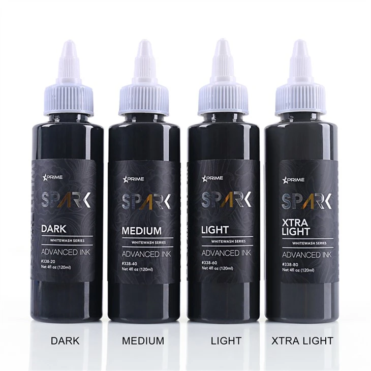 Blyfri tatoveringsblekk White Wash Sett Spark Tattoo Ink