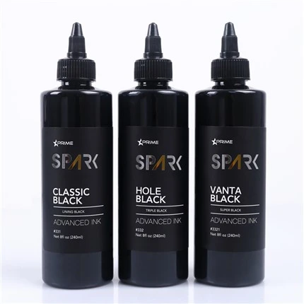8OZ Black Ink Series Classic Black Lining Black Spark Tattoo Ink Professional Tattoo Ink Display
