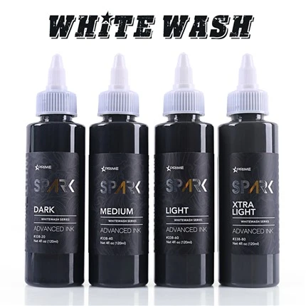 Tatoveringsblekk i bulk White Wash Set Spark Tattoo Ink