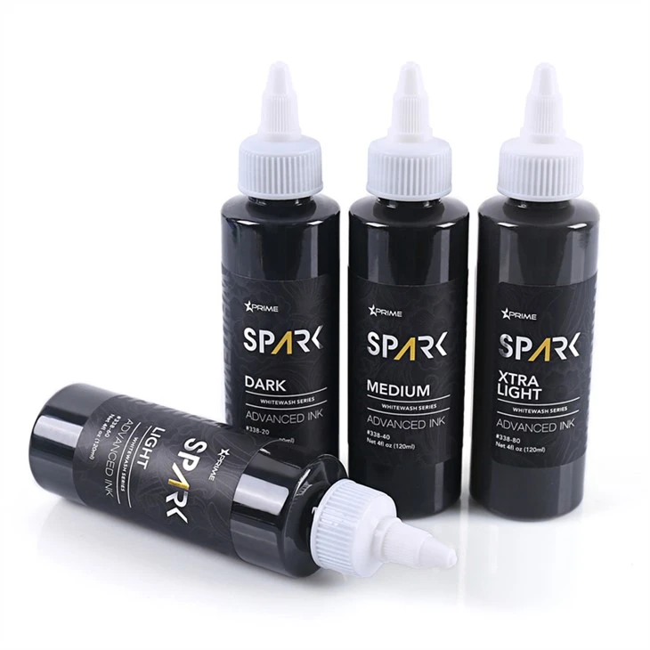 Tattoo Ink Spark Original White Wash Sett Pigmenter Tattoo Ink