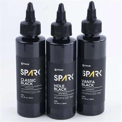 Tatoveringsblekk i bulk 8OZ Black Ink Series Hole Black Triple Black Spark Tattoo Ink Blyfritt tatoveringsblekk